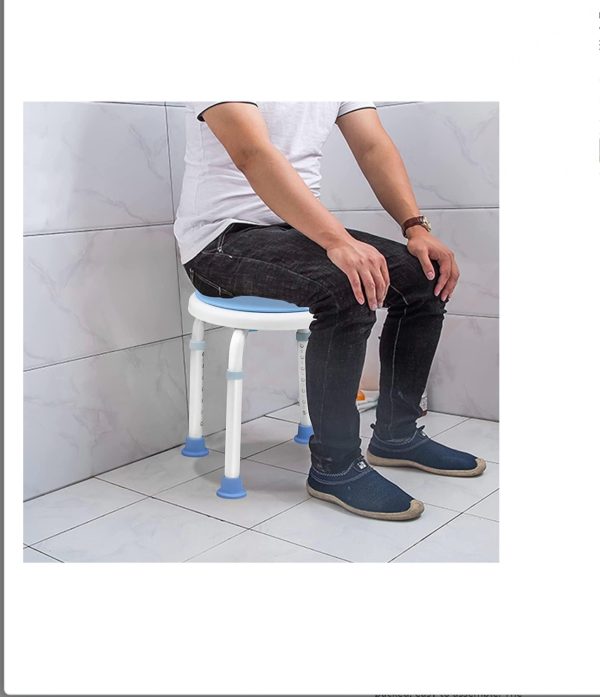 Állítható magasságú zuhanyszék tapadókorongos kádfogantyúval, forgó ülőrésszel (segédeszköz) - Image 6