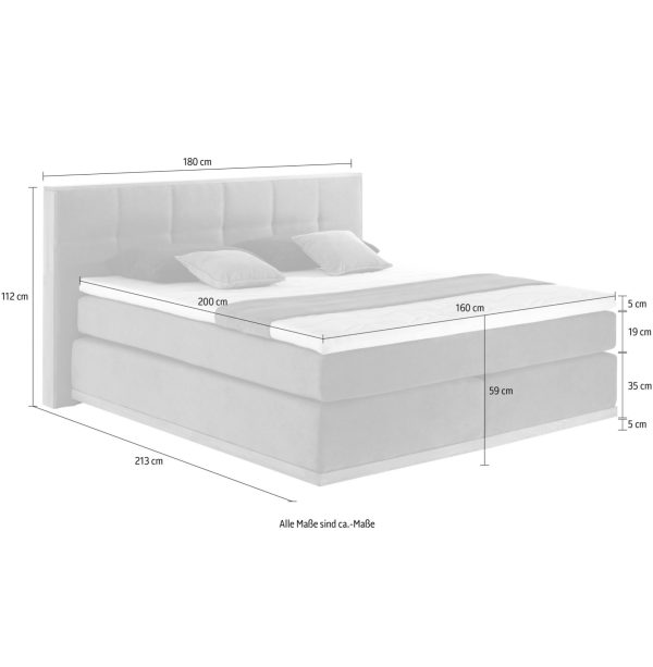 VINTON boxspring ágy / kontinentális ágy / szállodai ágy / franciaágy 160 X 200 cm-es - Image 6