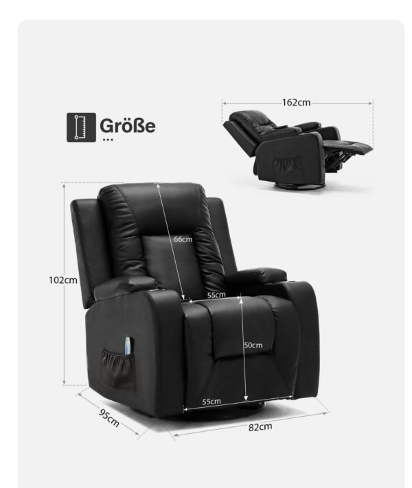 COMHOMA relax tv fotel vibrációs masszázs, fűtő, hintáztató, és forgatható funkcióval - Image 7