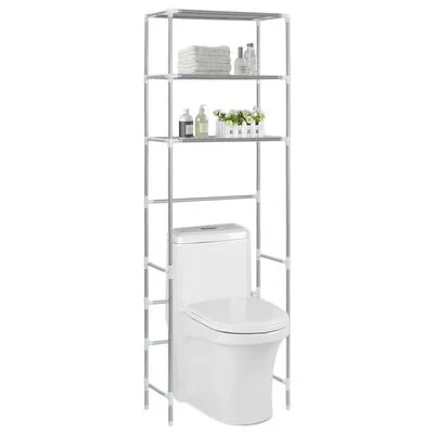 vidaXL 3-szintes ezüstszínű alumínium tárolóállvány 53 x 28 x 169 cm