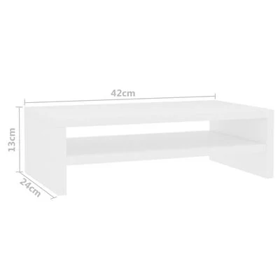 vidaXL fehér monitorállvány 42 x 24 x 13 cm - Image 3