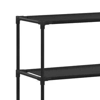 vidaXL 3 szintes fekete WC feletti tárolóállvány 53 x 28 x 169 cm - Image 3