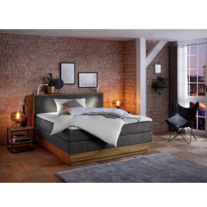 CAVAN boxspring ágy / kontinentális ágy / szállodai ágy szürke színben, 180 cm-es méretben