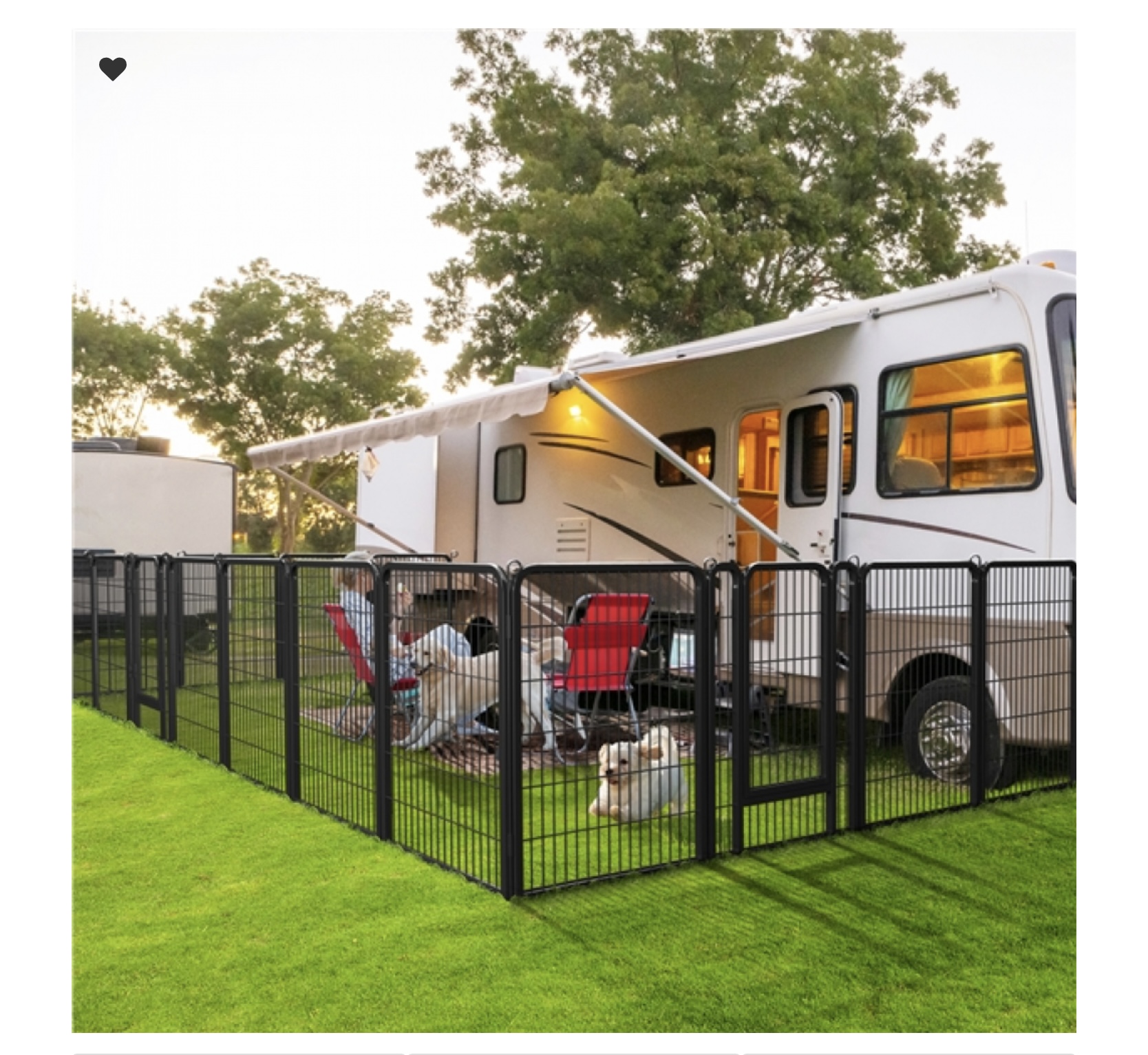 Yaheetech 6 paneles prémium acél kisállat kennel – 100 cm magas, könnyű összeállítás (Y 12) - Image 2