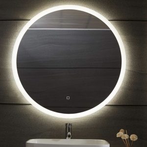 AQUAMARIN FÜRDŐSZOBATÜKÖR LED, PÁRAMENTESÍTŐ, ÉRINTŐKAPCSOLÓS  FUNKCIÓVAL, KÖR 80 CM