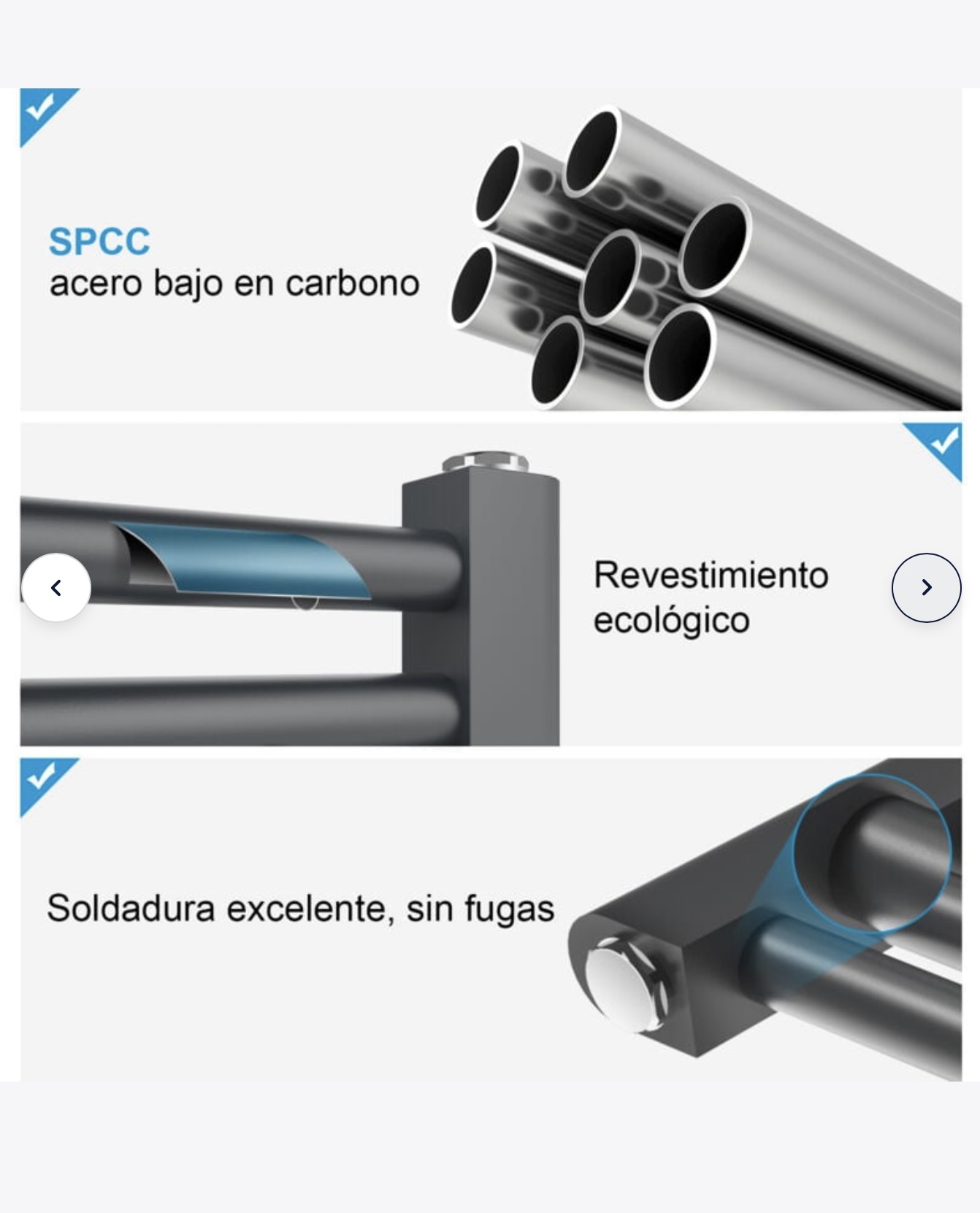 1000×400 mm antracit törölközőszárító radiátor – modern design és erőteljes fűtés, középső csatlakozás - Image 3