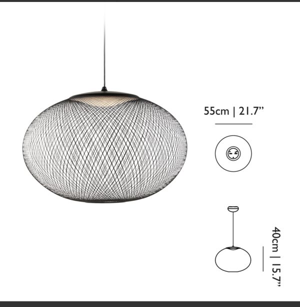 Bertjan Pot – NR2 függőlámpa, mennyezeti lámpa – modern design, üvegszálas fonat, elegáns ovális forma (220V)(dizájner termék, replika) - Image 2