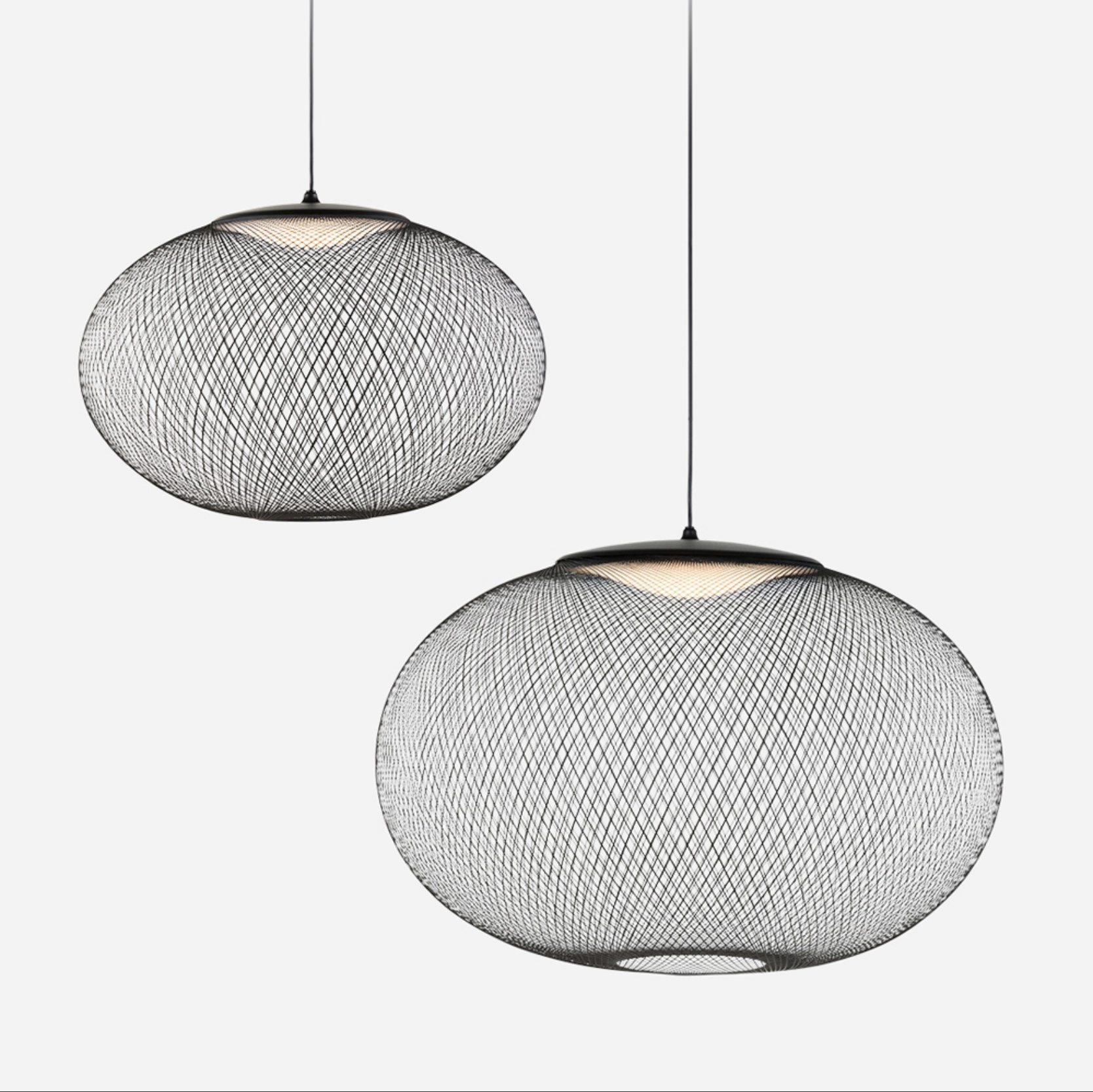 Bertjan Pot – NR2 függőlámpa, mennyezeti lámpa – modern design, üvegszálas fonat, elegáns ovális forma (220V)(dizájner termék, replika) - Image 4