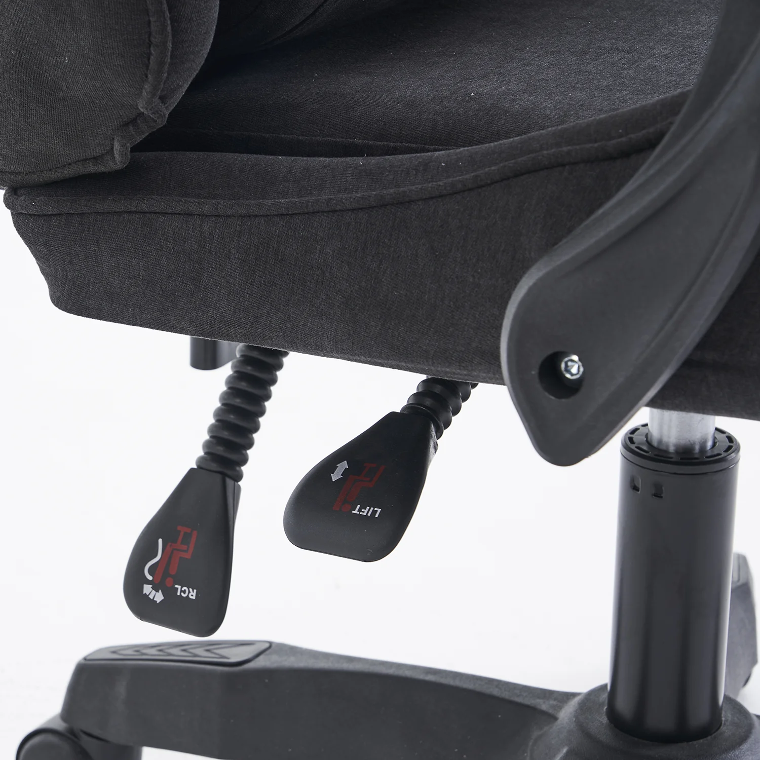 Warrior gamer szék, forgószék fekete szövet (BASIC-1-921-BLACK) - Image 3