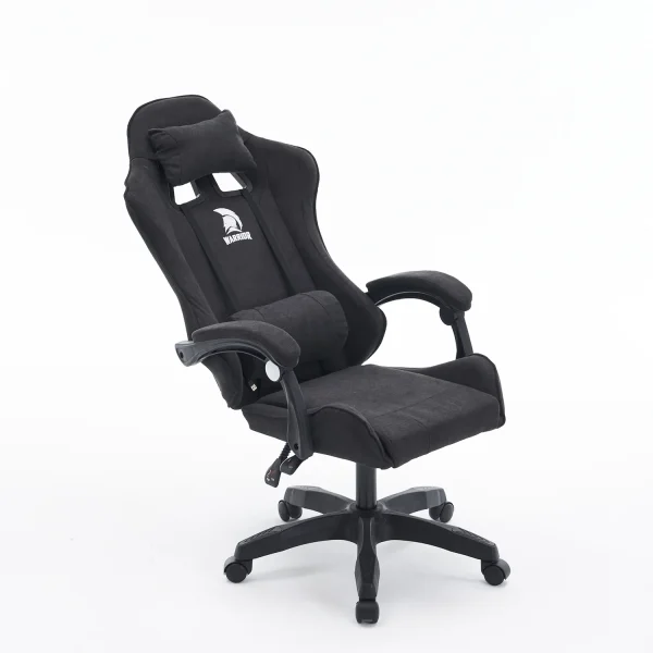 Warrior gamer szék, forgószék fekete szövet (BASIC-1-921-BLACK) - Image 5