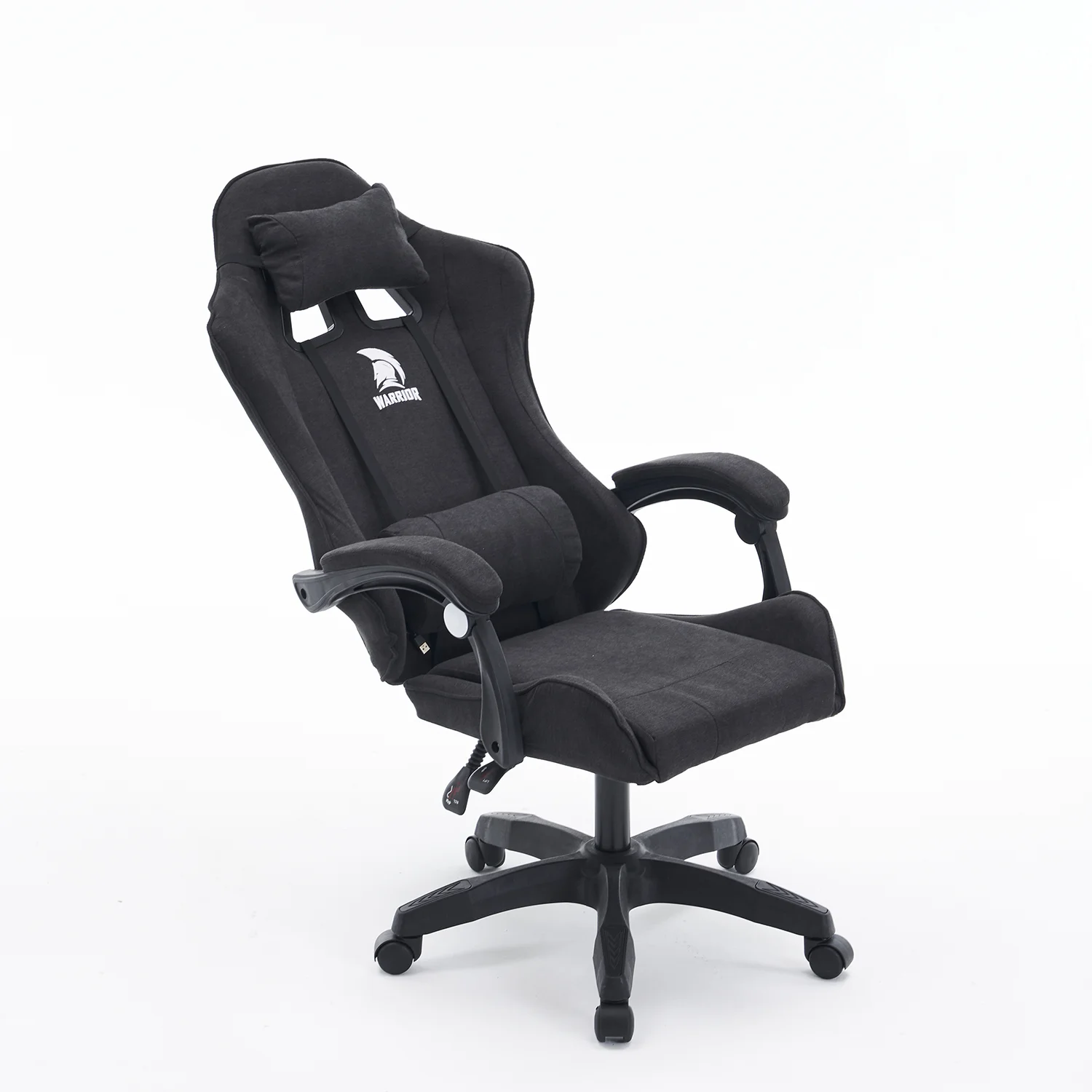 Warrior gamer szék, forgószék fekete szövet (BASIC-1-921-BLACK) - Image 5