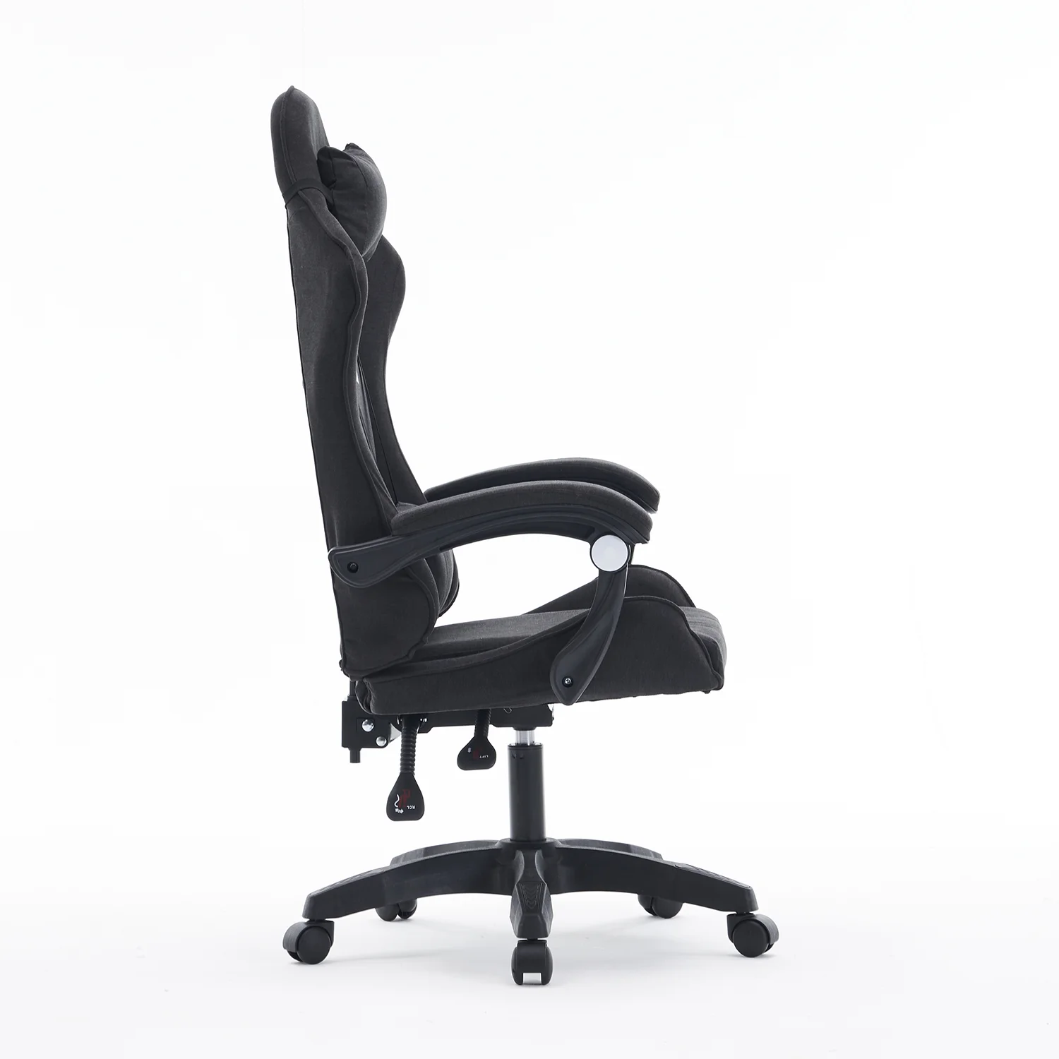 Warrior gamer szék, forgószék fekete szövet (BASIC-1-921-BLACK) - Image 7