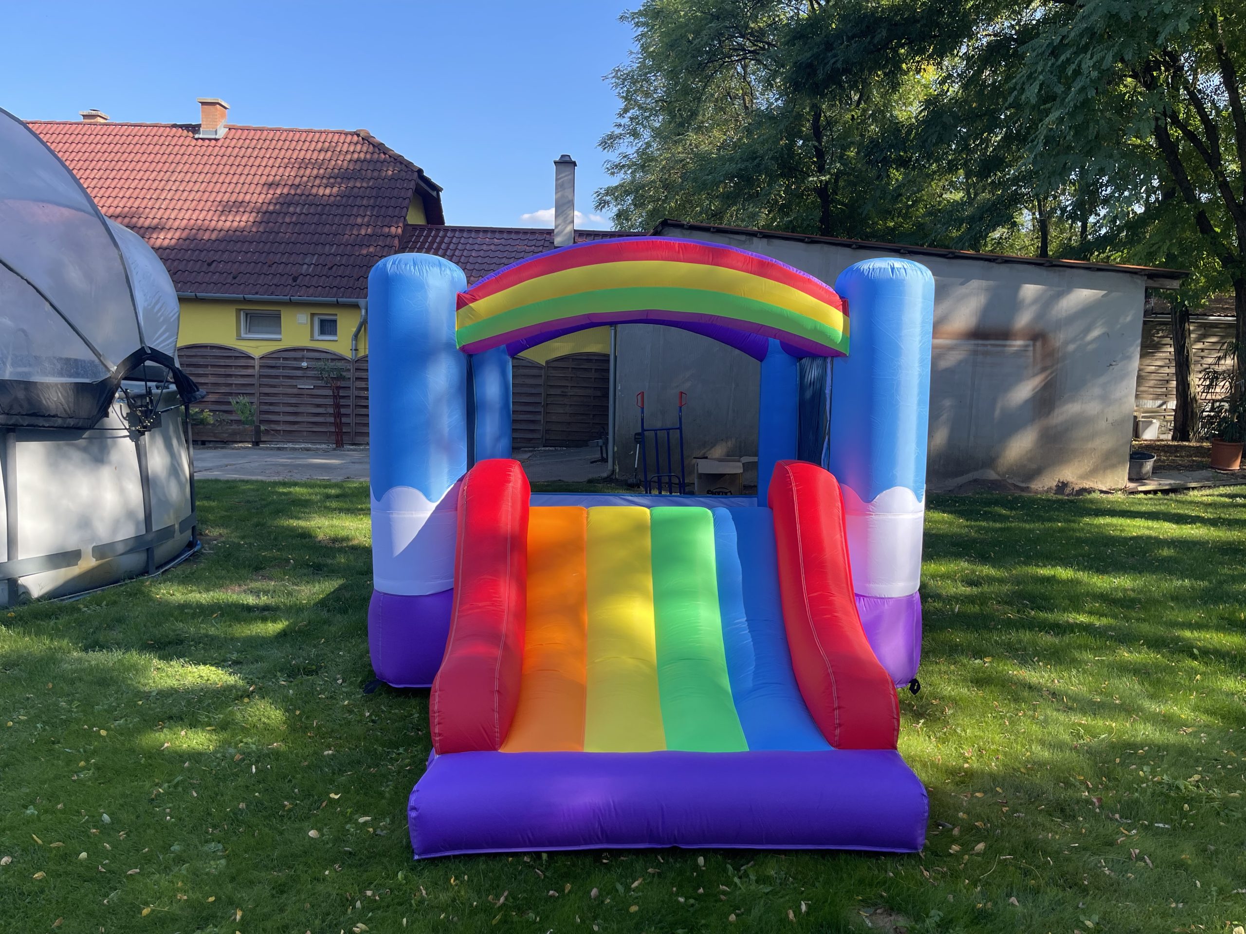 FCH Springburg felfújható ugrálóvár csúszdával – 380×260×244 cm (135 kg teherbírás) - Image 8