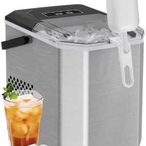 Silonn pultos jégkészítő (SLIM21T) – rozsdamentes acél, hordozható, öntisztító