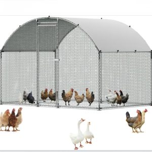 VEVOR fém tyúkól / baromfi kifutó tetőponyvával – 300 × 200 × 200 cm