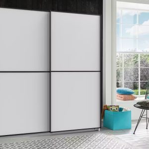 ULM tolóajtós gardróbszekrény 180 cm – fehér (X17771)