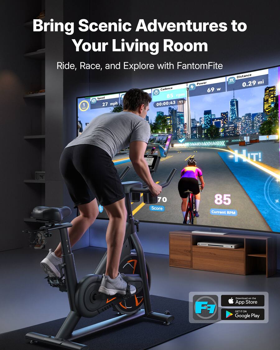 MERACH S36 szobakerékpár, 150 kg-ig terjedő teherbírással (Bluetooth-os app kapcsolat, tablet tartó, mágneses ellenállás)(edzőgép) - Image 7