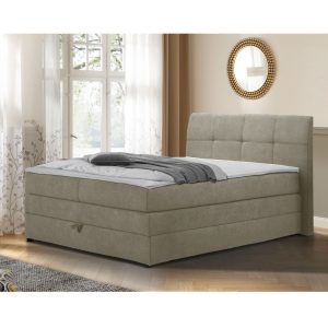 Home affaire FINJA boxspring ágy bézs színben – 120×200 cm fekvőfelület