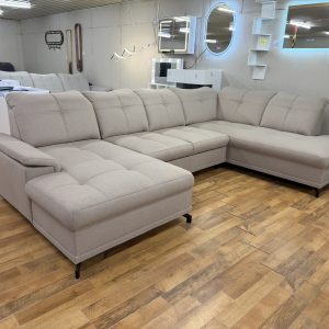 Berta U alakú multirelax ülőgarnitúra állítható komforttal, ágyazható és ágyneműtartós kivitelben