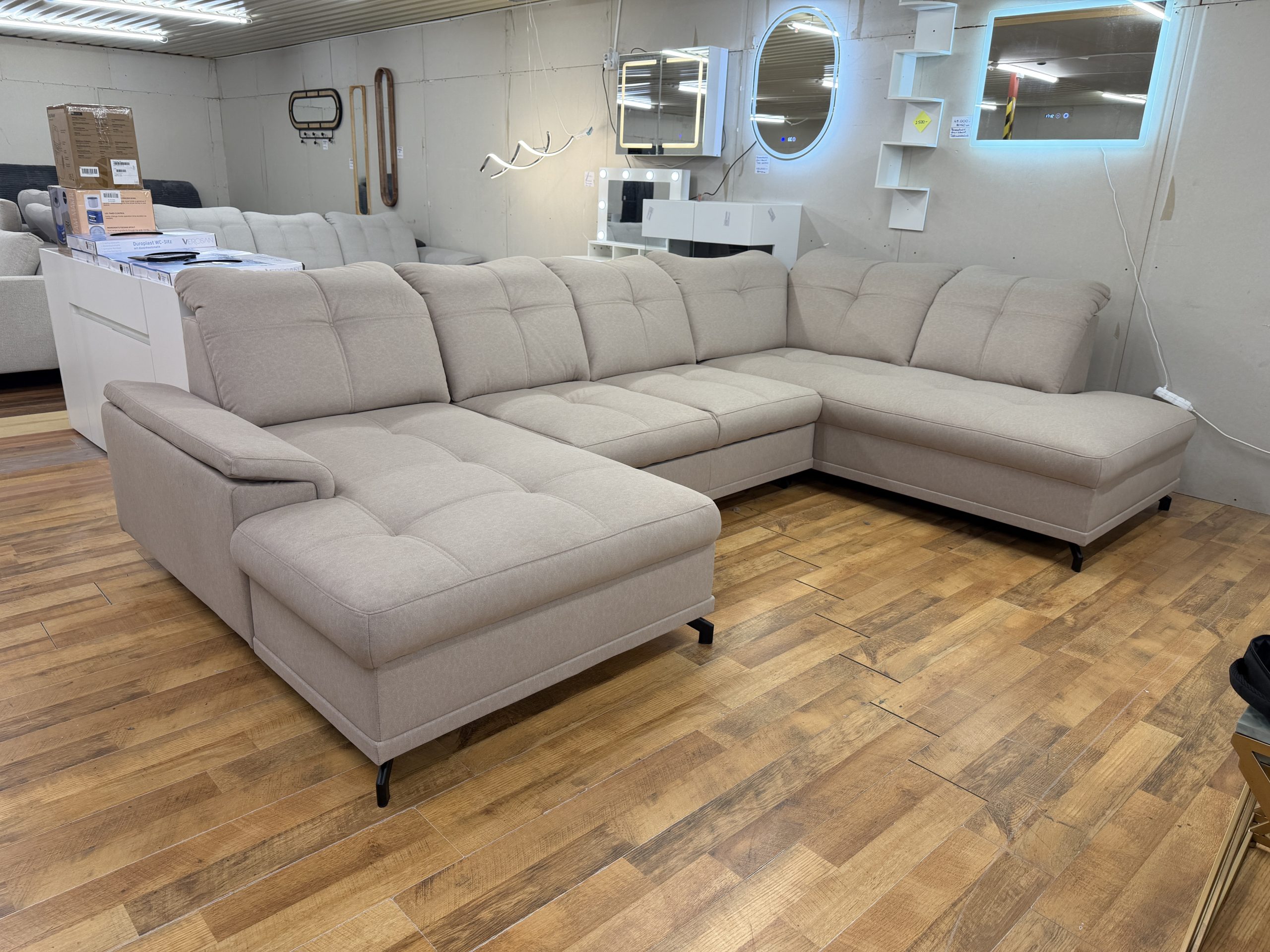 Berta U alakú multirelax ülőgarnitúra állítható komforttal, ágyazható és ágyneműtartós kivitelben