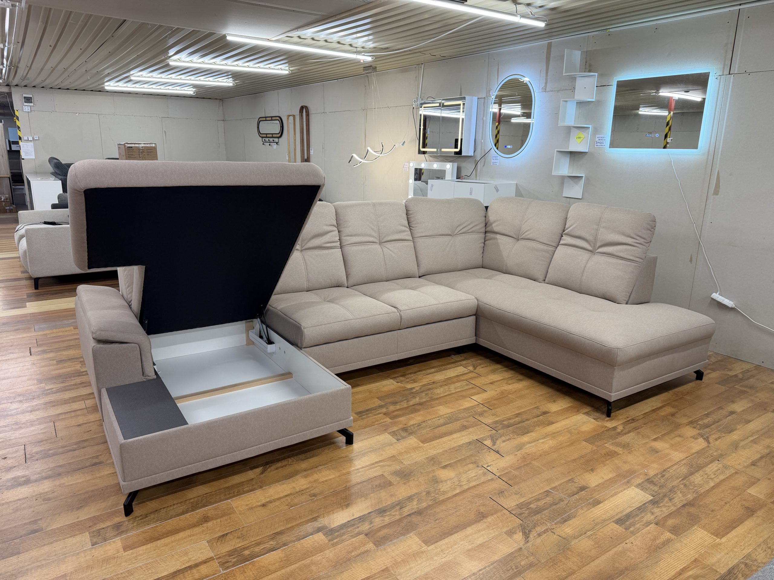 Berta U alakú multirelax ülőgarnitúra állítható komforttal, ágyazható és ágyneműtartós kivitelben - Image 5