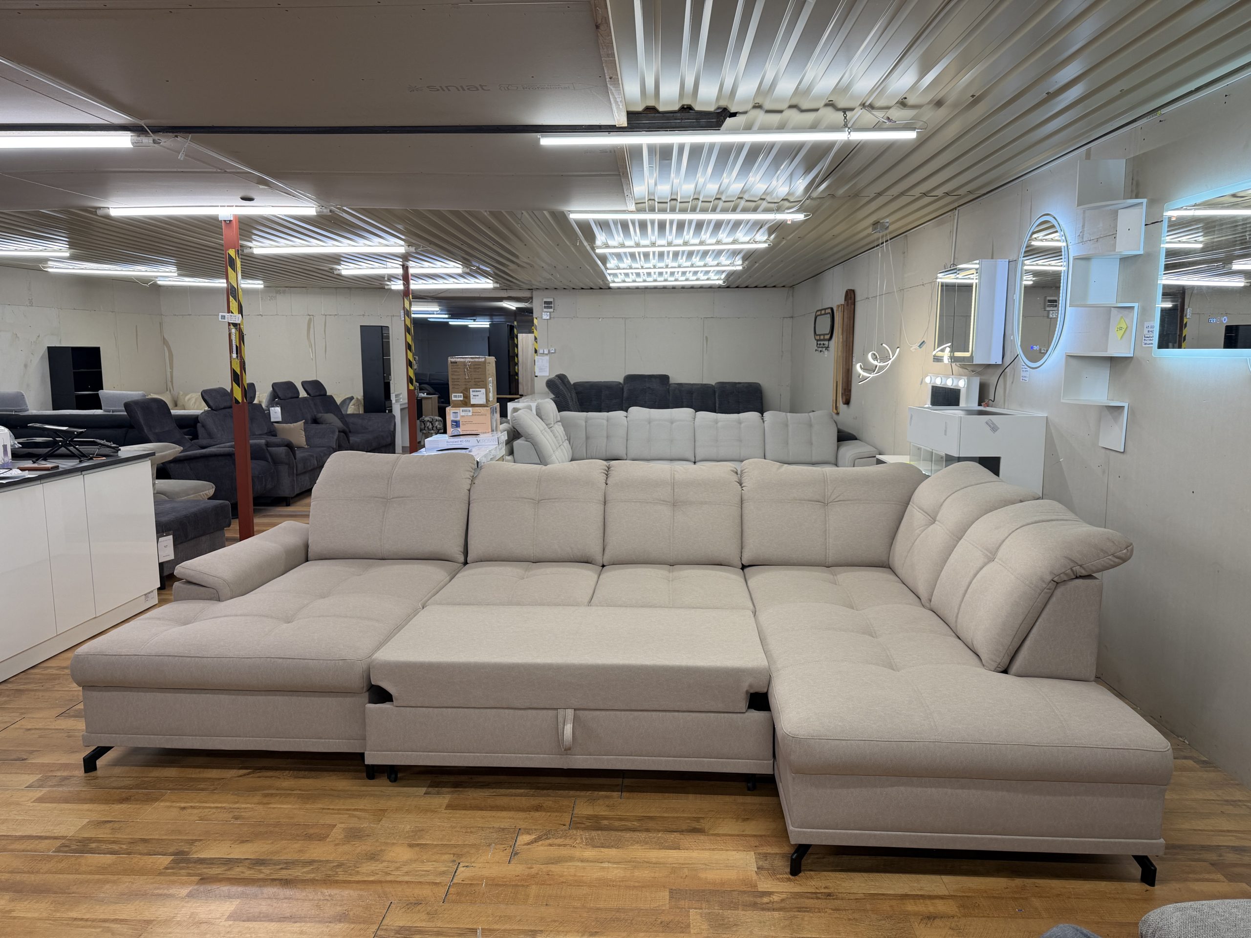 Berta U alakú multirelax ülőgarnitúra állítható komforttal, ágyazható és ágyneműtartós kivitelben - Image 6