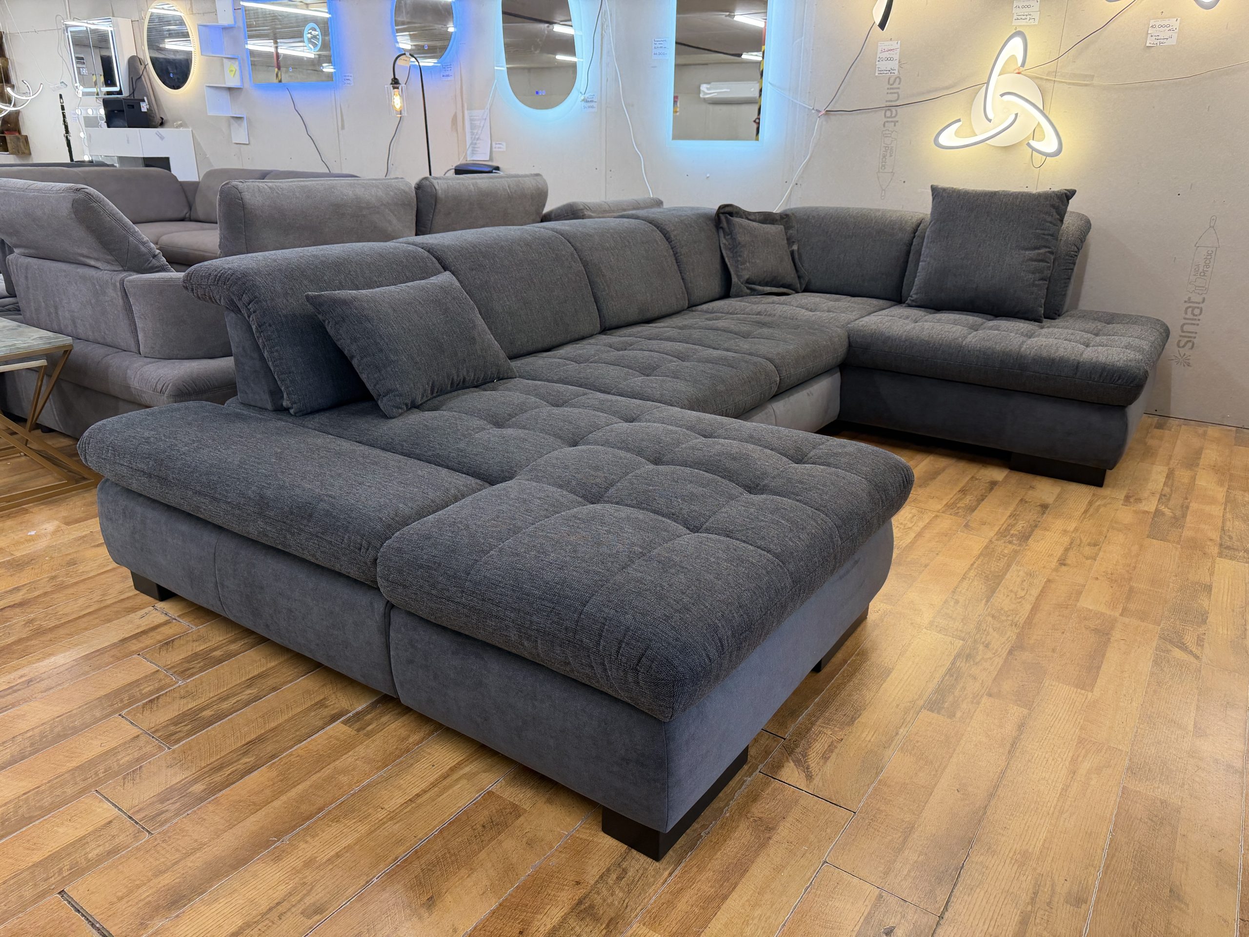 LOTHAR multirelax U alakú kanapé szürke színben - Image 2