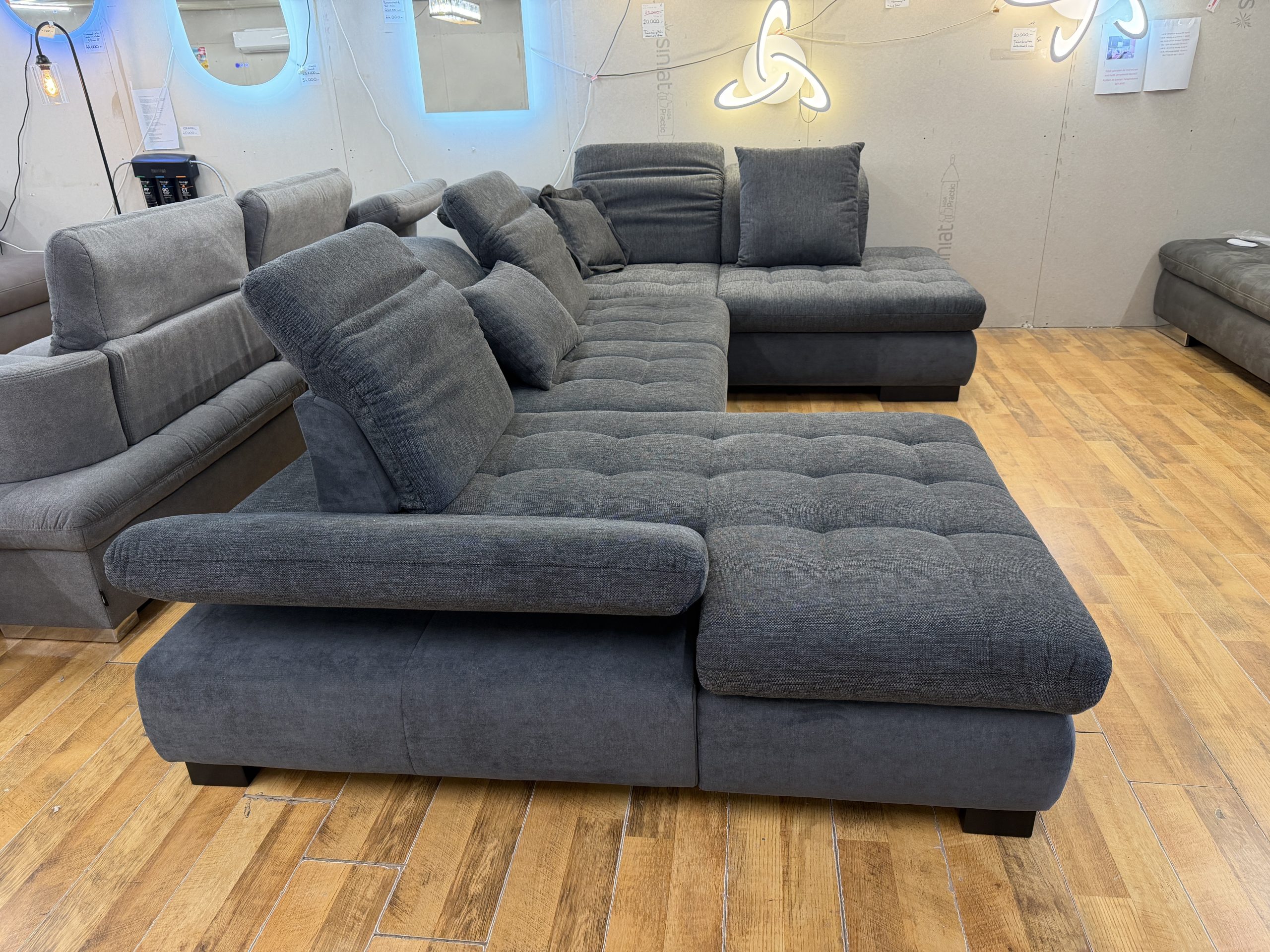 LOTHAR multirelax U alakú kanapé szürke színben - Image 3