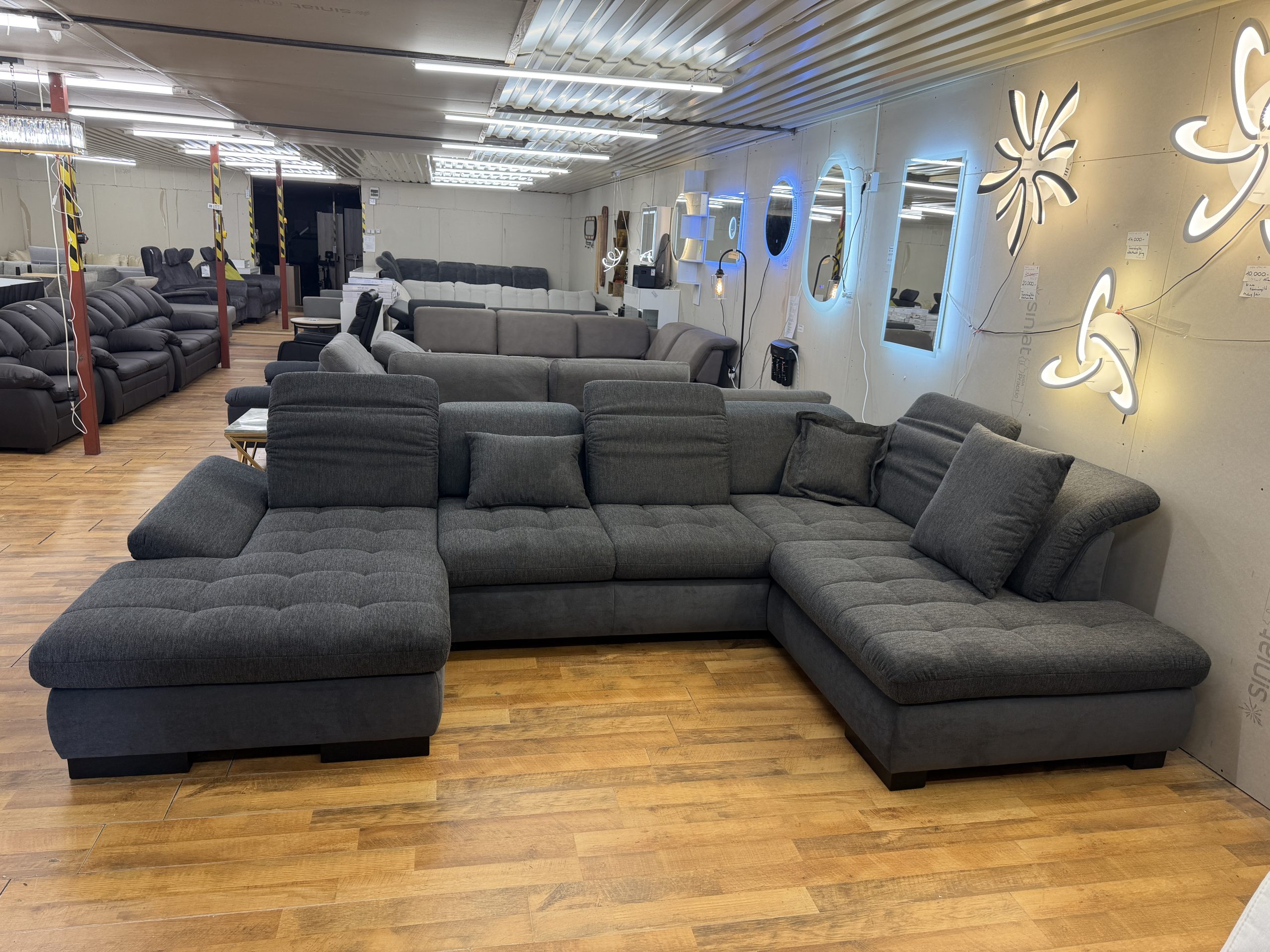 LOTHAR multirelax U alakú kanapé szürke színben - Image 5