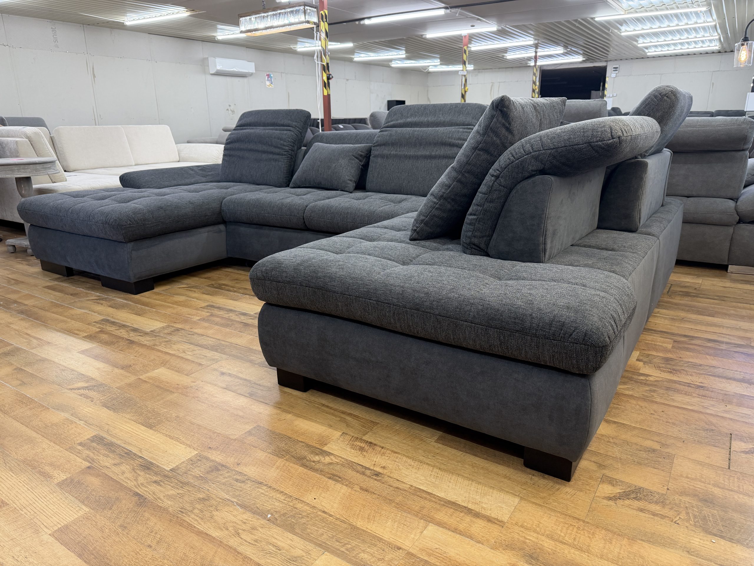 LOTHAR multirelax U alakú kanapé szürke színben - Image 6