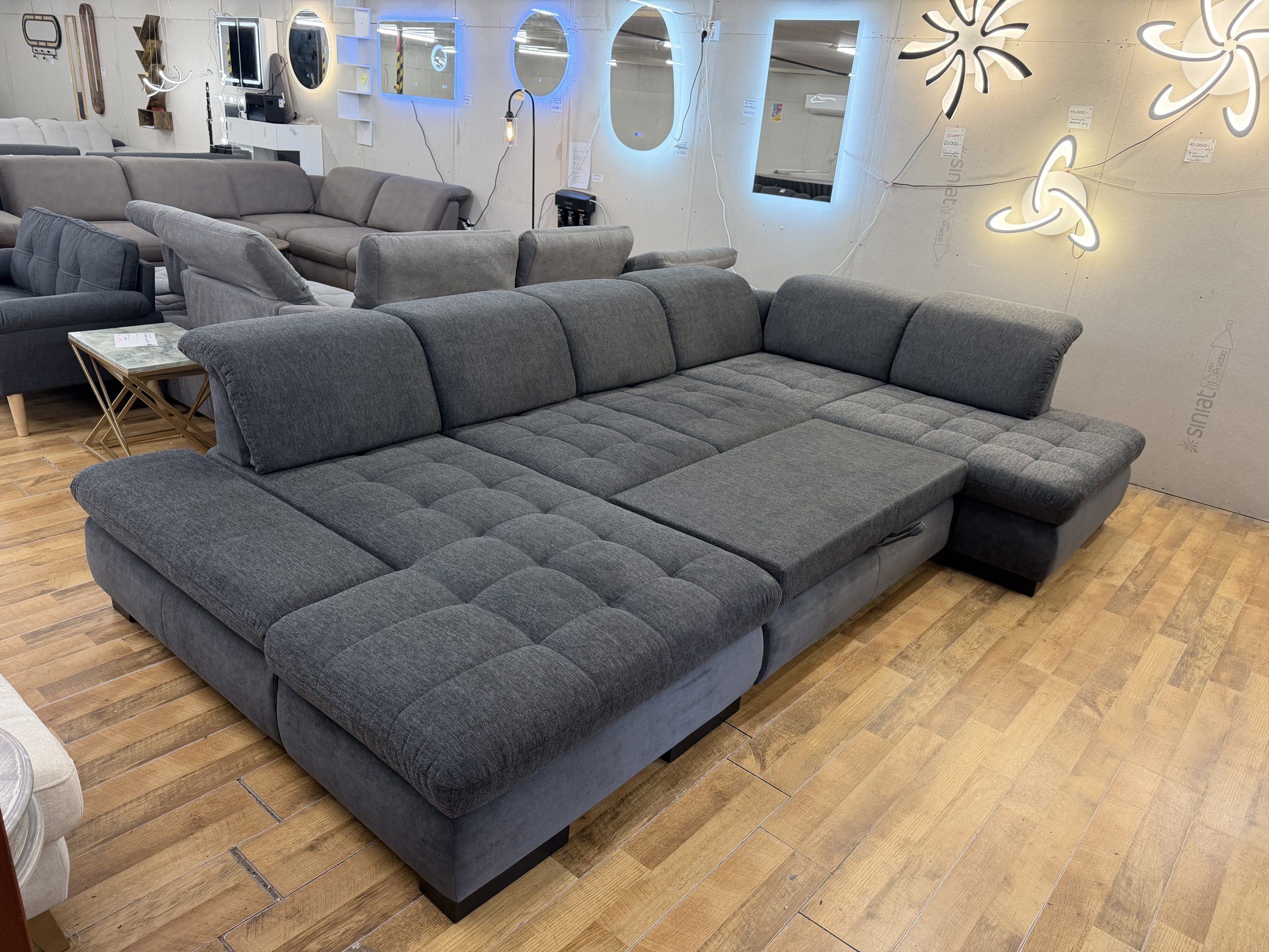 LOTHAR multirelax U alakú kanapé szürke színben - Image 8