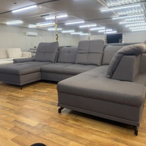 Berta U alakú multirelax ülőgarnitúra állítható komforttal, ágyazható és ágyneműtartós kivitelben