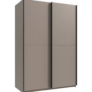 Mugano tolóajtós szekrény sahara szürke színben, 135 cm – Z02