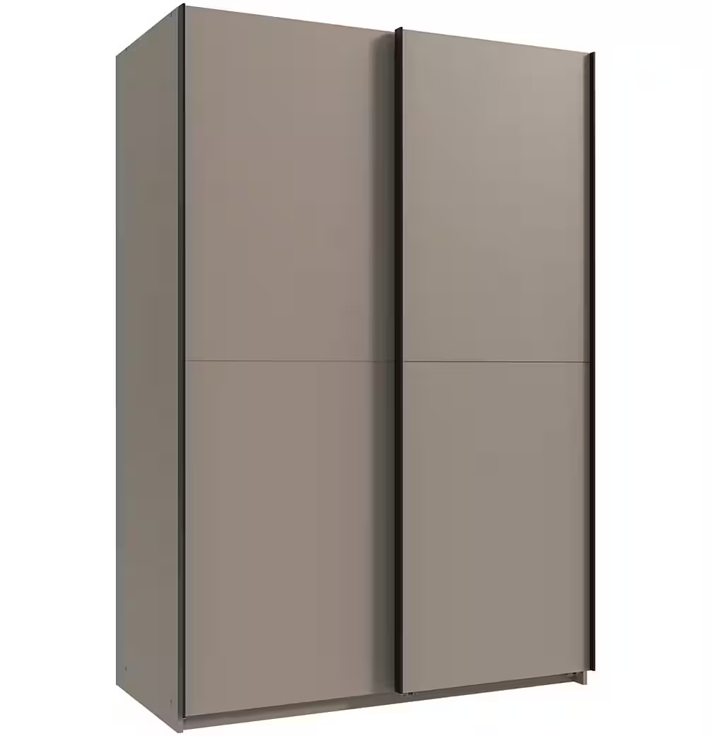 Mugano tolóajtós szekrény sahara szürke színben, 135 cm – Z02