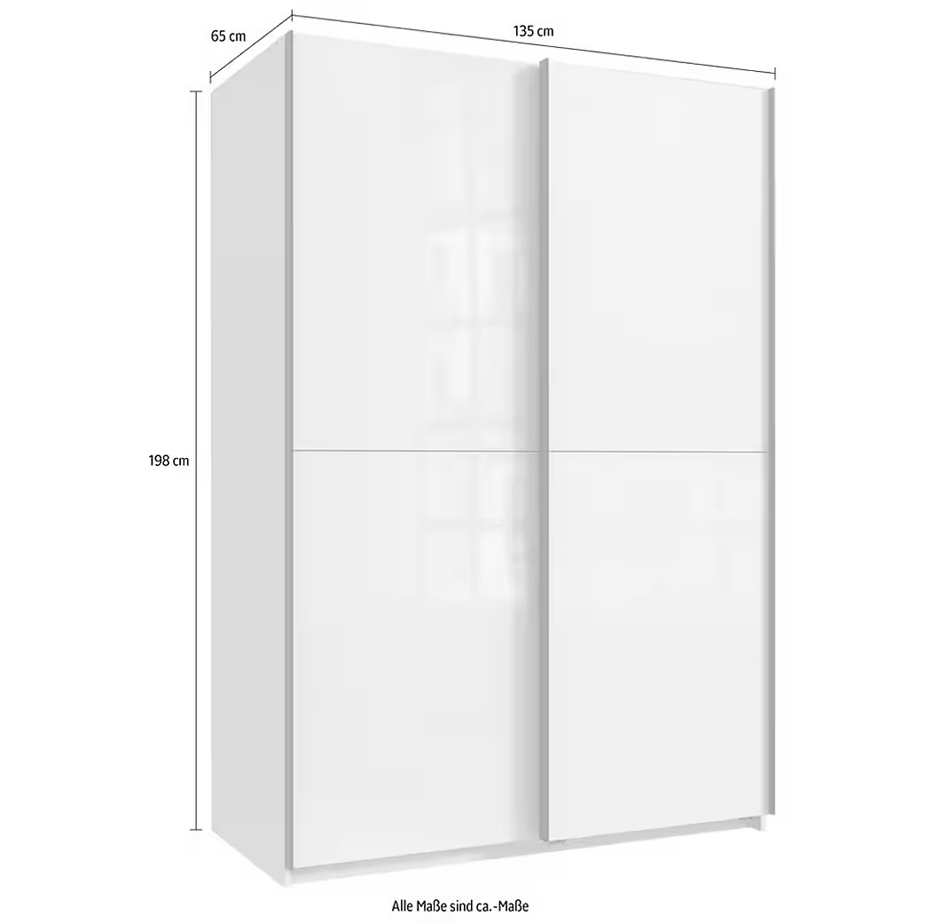 Mugano tolóajtós szekrény sahara szürke színben, 135 cm – Z02 - Image 4