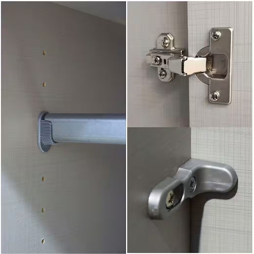 Mugano tolóajtós szekrény sahara szürke színben, 135 cm – Z02 - Image 2