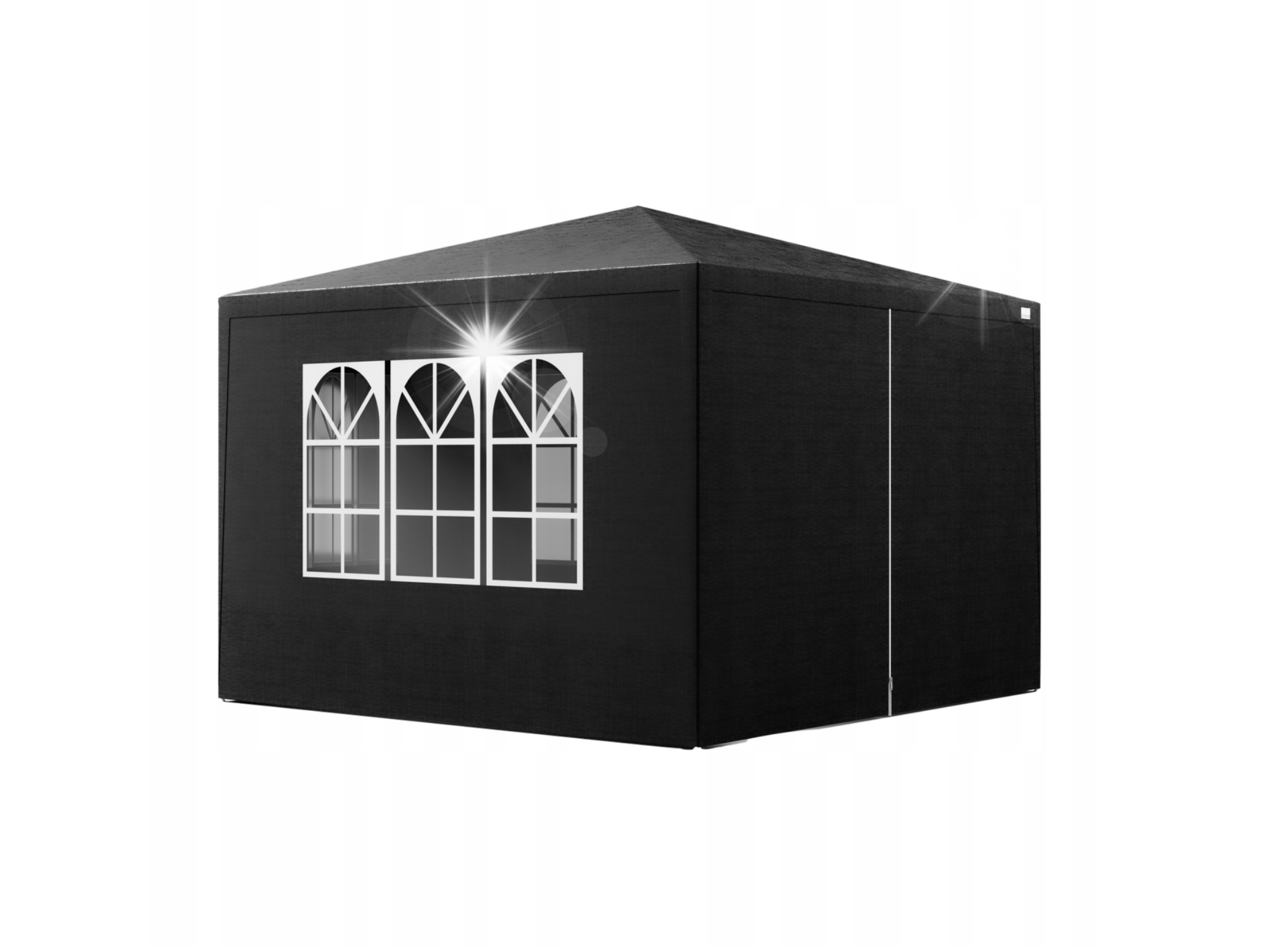 3x3 m-es, Fekete "Pop-Up" Kerti Pavilon / Party-sátor Oldalfalakkal - Image 2