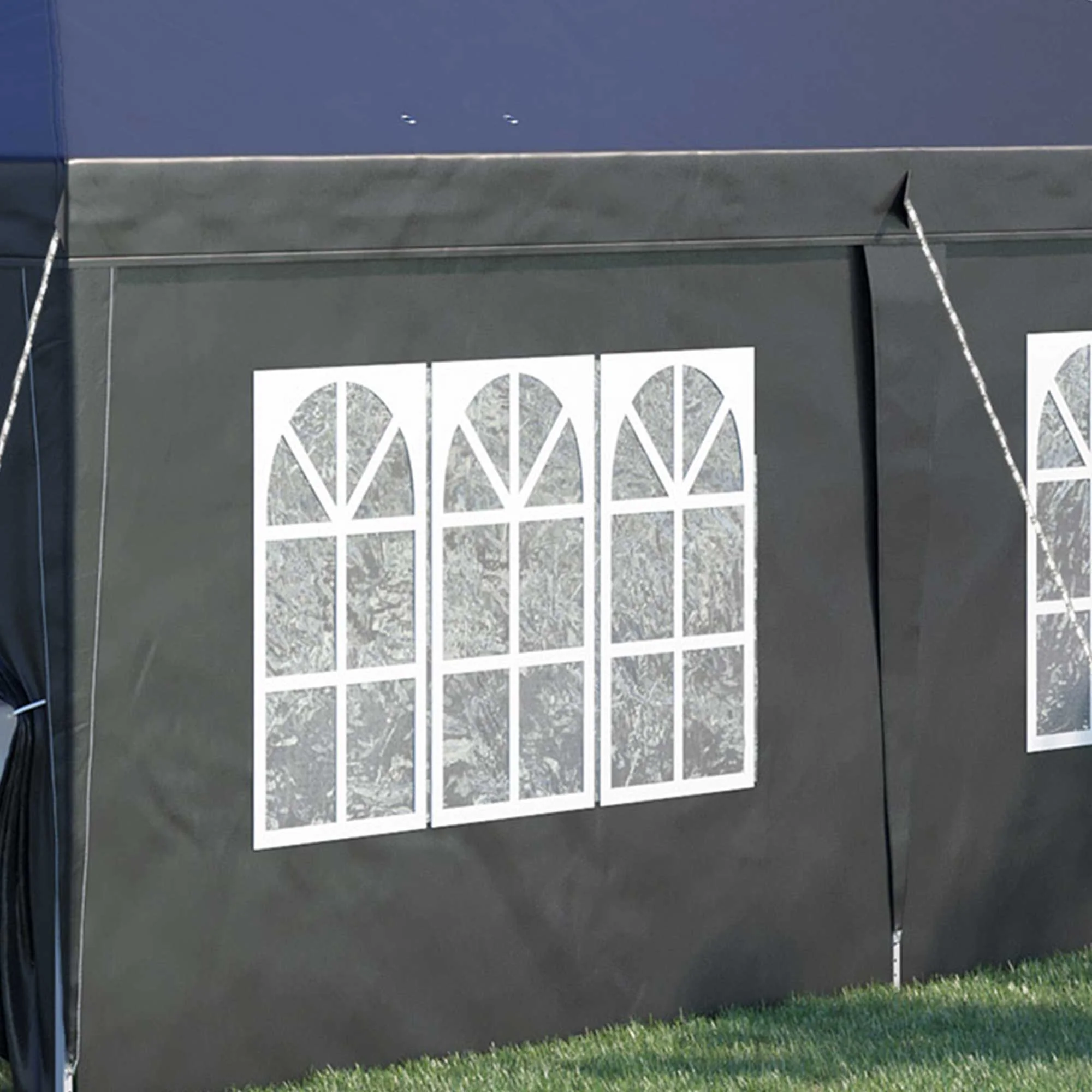 Outsunny 3 x 6 m kerti pavilon fekete "pop up" party sátor - Image 2