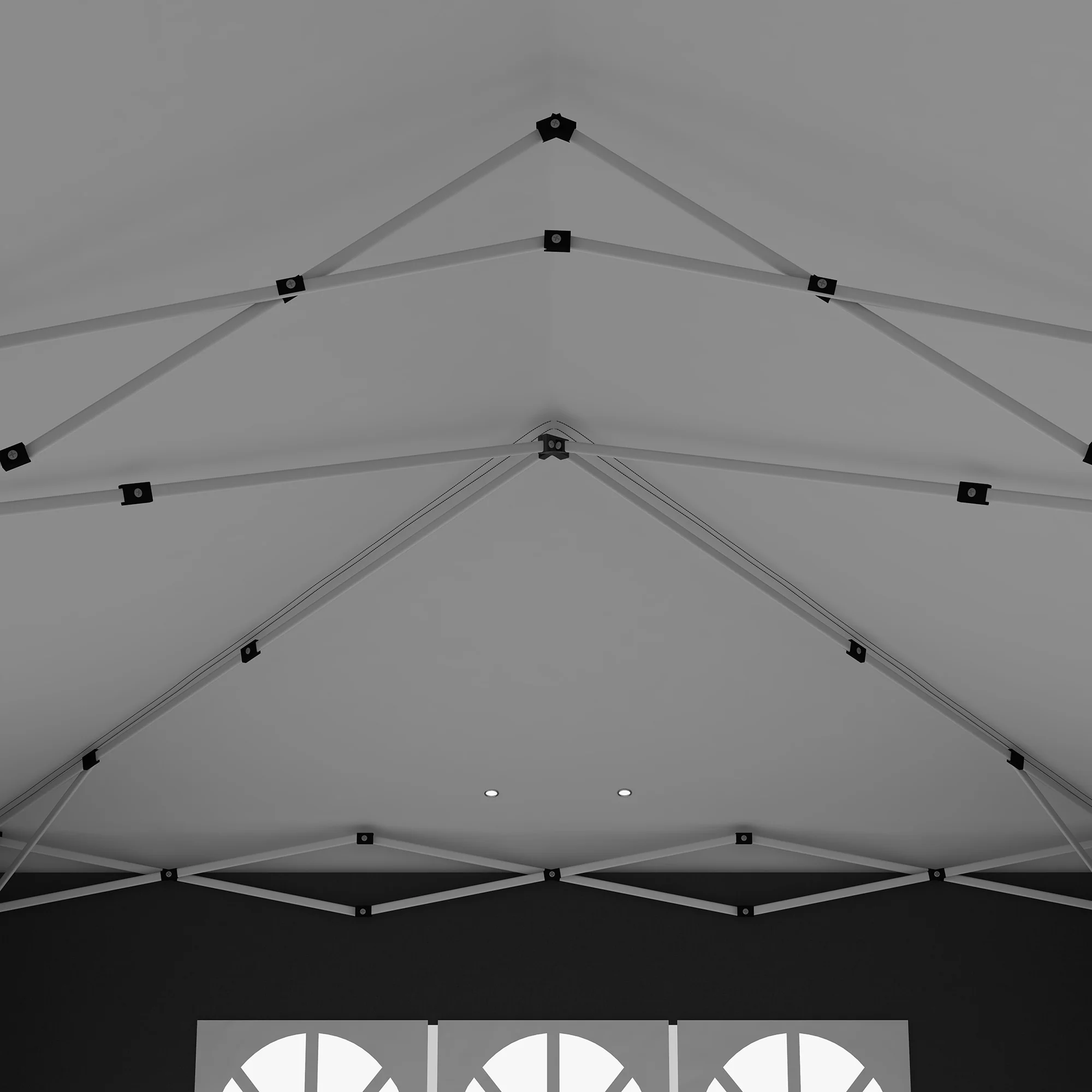 Outsunny 3 x 6 m kerti pavilon fekete "pop up" party sátor - Image 4