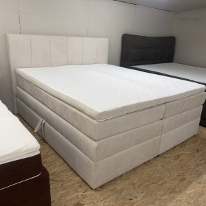 Lauro Boxspring ágy bézs színben – 180×200 cm fekvőfelülettel, extra H4 keménységű matracokkal
