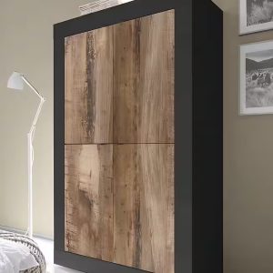 BASIC Modern magas szekrény keretes designnal – 4 ajtós, 4 polcos kialakítás