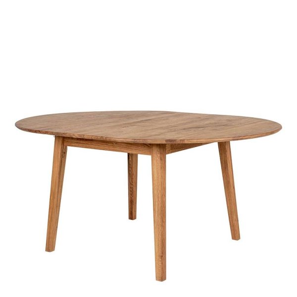 Clear kihúzható tömör tölgy étkezőasztal – 118 cm-ről 158 × 118 cm-re bővíthető, skandináv stílusban (PHARAO) - Image 2