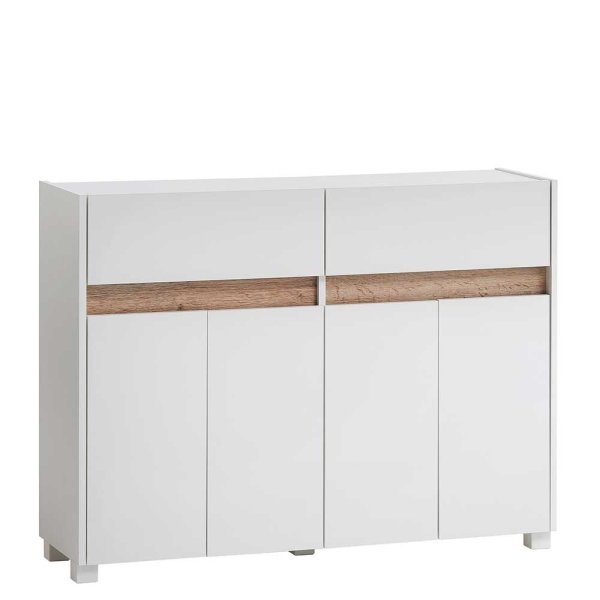 Casai előszobabútor szett – fehér és vad tölgy színben, 219 × 165 × 33 cm, 4 részes kivitelben (PHARAO) - Image 2