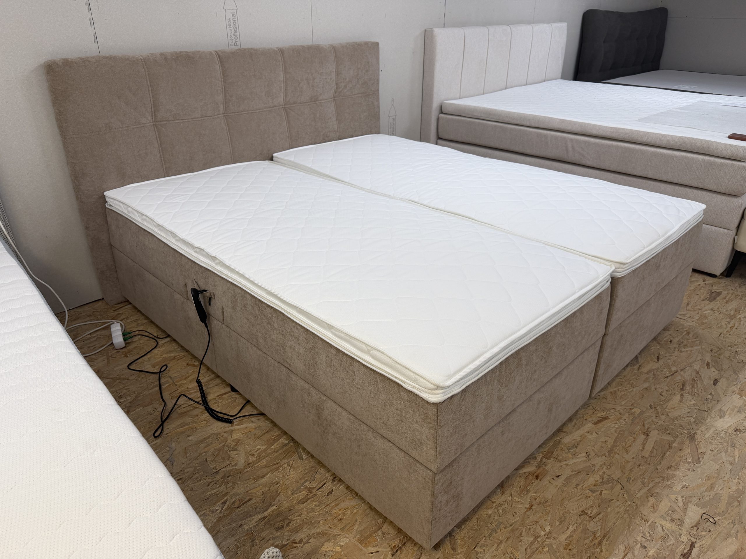 Portland Dream 6, motoros box ágy – homok színben, 180 × 200 cm fekvőfelülettel, kb. 120 kg/oldal teherbírással - Image 3