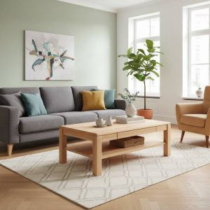 Phelix dohányzóasztal magbükk színben, fiókkal és alsó polccal – 115 × 42 × 65 cm (PHARAO)