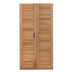 Vandina 2 ajtós hálószobai gardróbszekrény magbükk színben – tömörfa fronttal, 102 × 205 × 60 cm (PHARAO)
