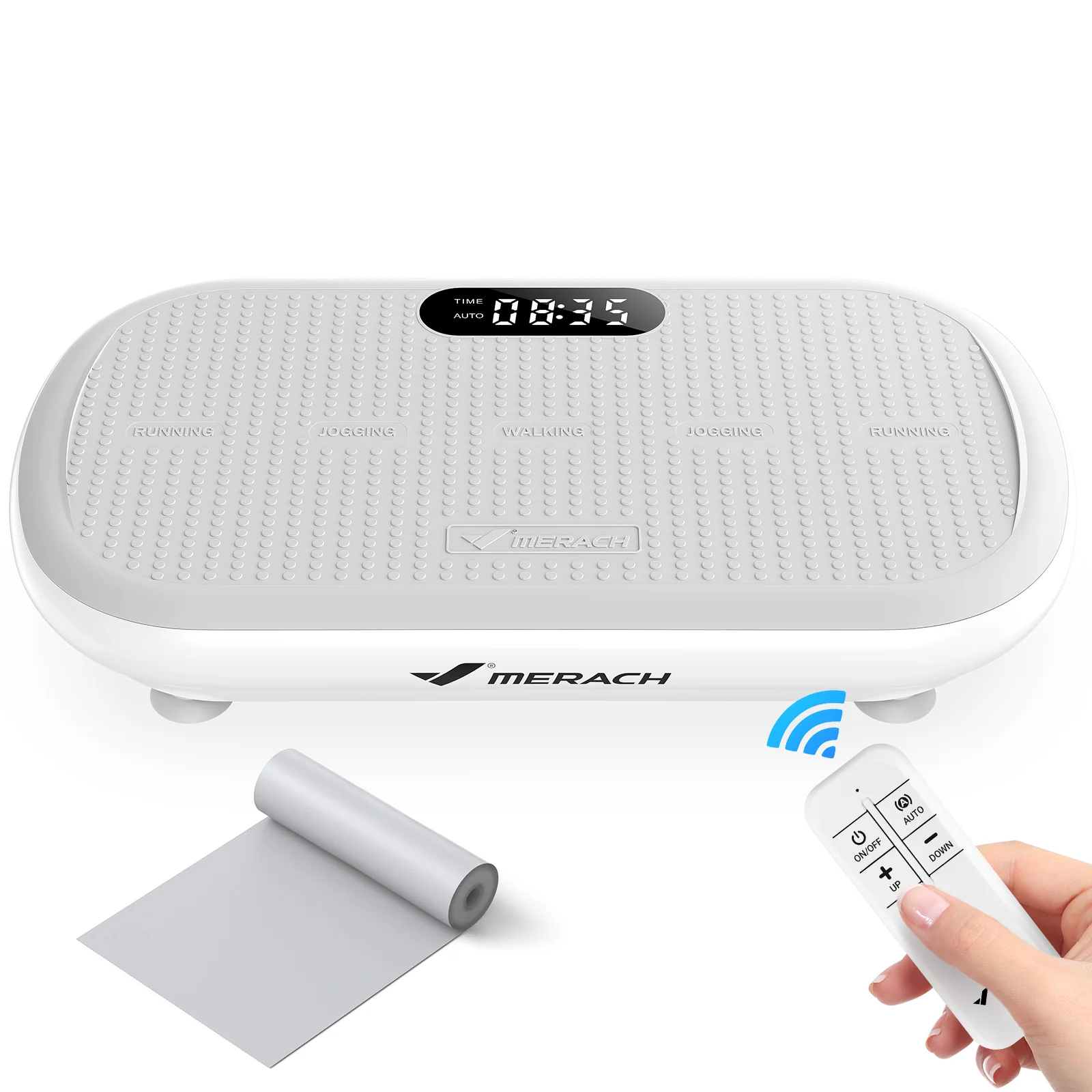 MERACH 2440 vibrációs tréner – 200 kg teherbírással, Bluetooth funkcióval és automatikus érzékeléssel