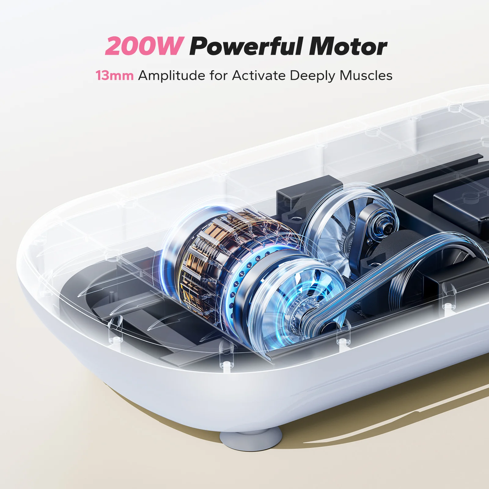 MERACH 2440 vibrációs tréner – 200 kg teherbírással, Bluetooth funkcióval és automatikus érzékeléssel - Image 3