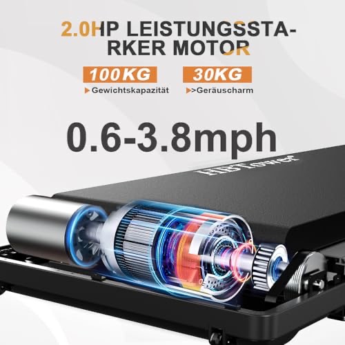 HBTower Walking Pad elektromos sétapad 6 km/h sebességgel, 100 kg teherbírással, távirányítóval és LED kijelzővel - Image 3