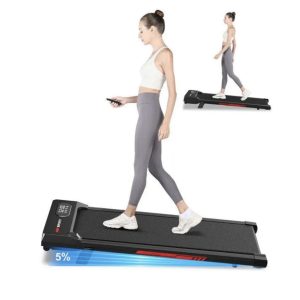 BIGZZIA X21E00M257 4 az 1-ben elektromos sétapad fekete színben, 1–8 km/h sebességgel, 5% emelkedővel, távirányítóval, 120 kg teherbírással